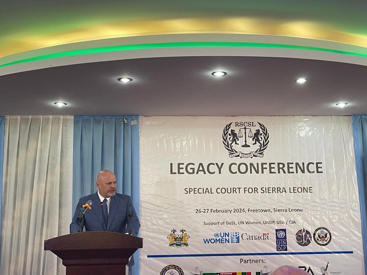 #ICC Prosecutor @KarimKhanQC was delighted to attend a conference on the legacy of the @SpecialCourt for #SierraLeone. Prosecutor Khan: The SCSL’s legacy continues to impact the international legal architecture and must serve as a model for transitional justice globally.