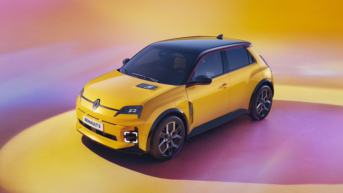 renault971's tweet photo. #Renault5 #ETech 100% #électrique / révélation officielle l'iconique citadine est de retour au #GenevaMotorShow. #ELECTR5QUE - moteur E-Tech inédit, recharge rapide, jusqu'à 400 km d’autonomie. R5 déborde d'énergie dans sa version jaune pop ! https://t.co/I6QCanFdIH
#R5isBack https://t.co/gCiD3aVn8v