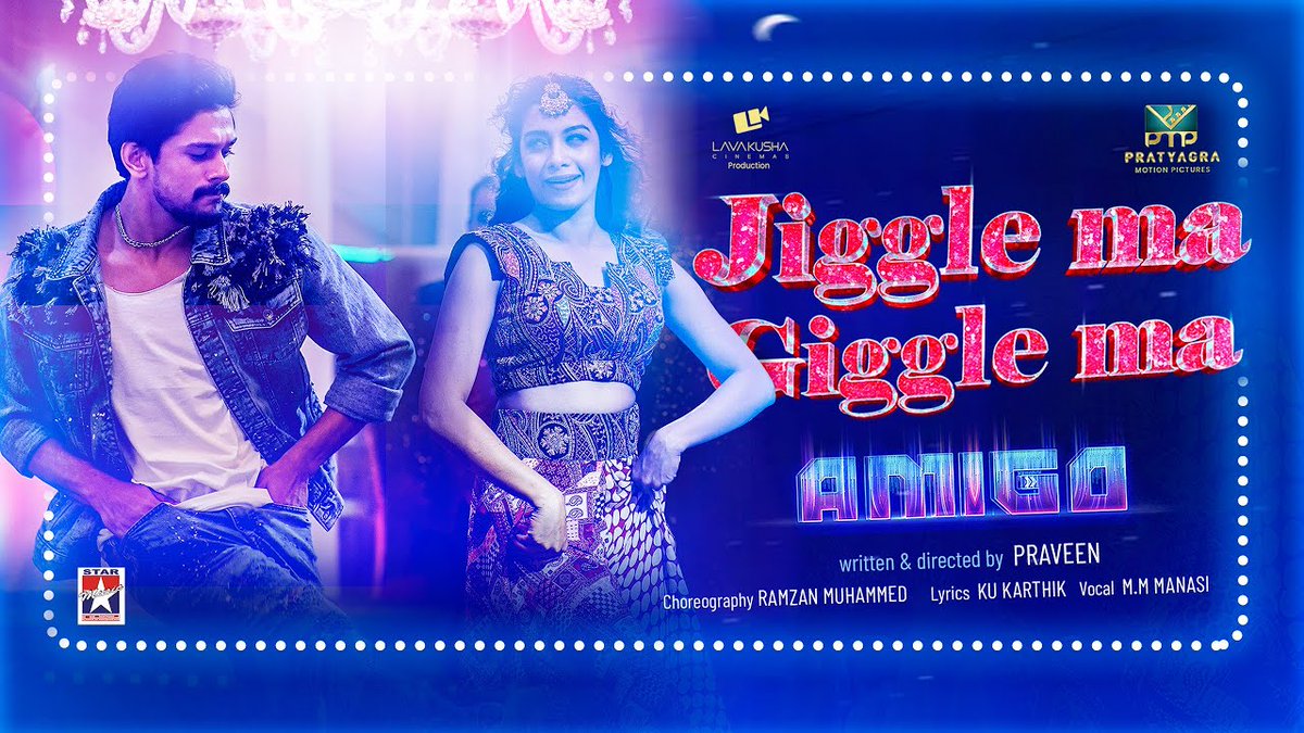 Groove to the super dance number #JiggleMaJiggleMa Video song from #AMIGO is out now 🥳🥳 ▶️ youtu.be/PKXtry3_Cxk Sung by🎙️👩‍🎤: Ranjithame fame @manasimm Lyric - @kukarthik1 Written and Directed by - @dirpraveenkumar @IamChandini_12 @pratyagrawal @prosathish