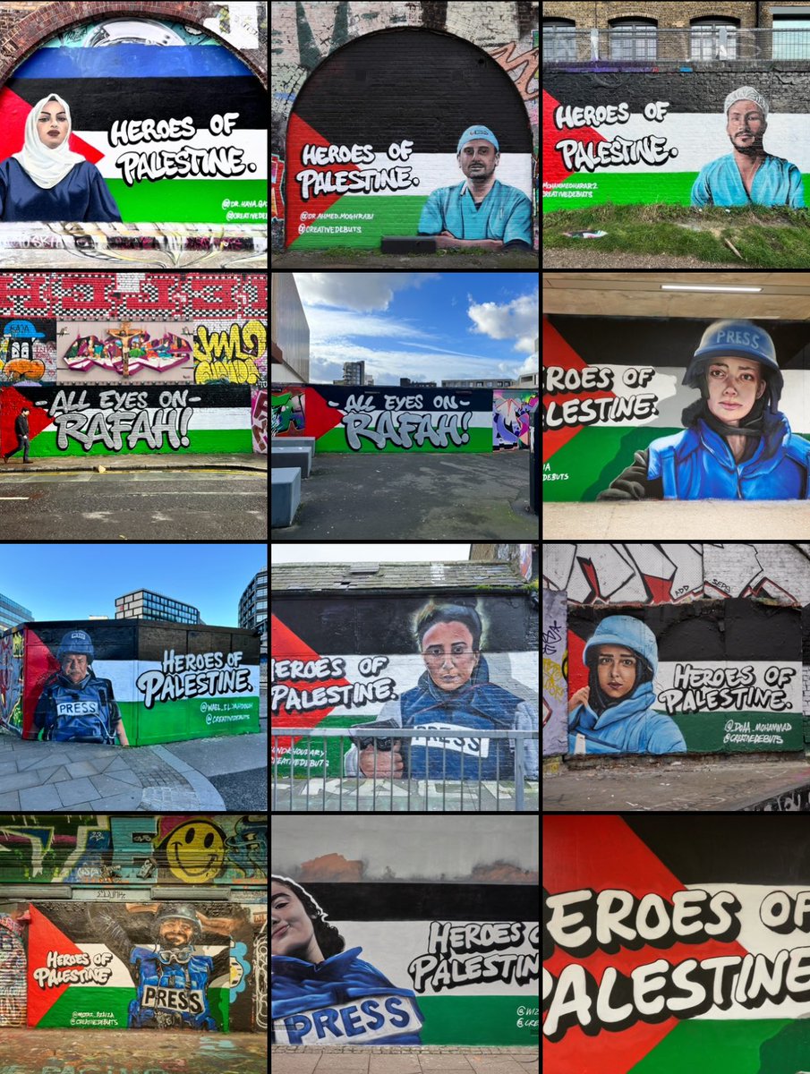 HEROES OF PALESTINE STREET ART MURALS Help us create more awareness and show solidarity gofund.me/6c8eddf1