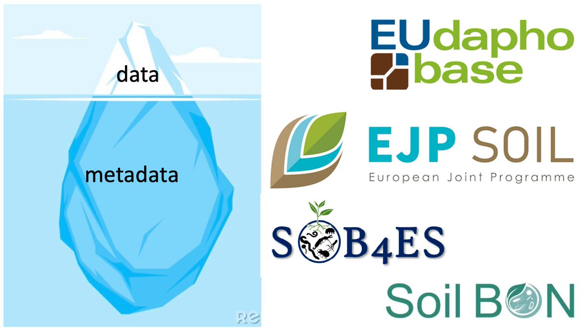 Great work by @Eudaphobase EU Cost action to foster #soil #biodiversity #data sharing in Europe. Mutually presenting & confronting efforts to make soil data better harmonized, findable, accessible, and used! Nice image from M. Briones on metadata. @EJPSOIL, @MissionSoil