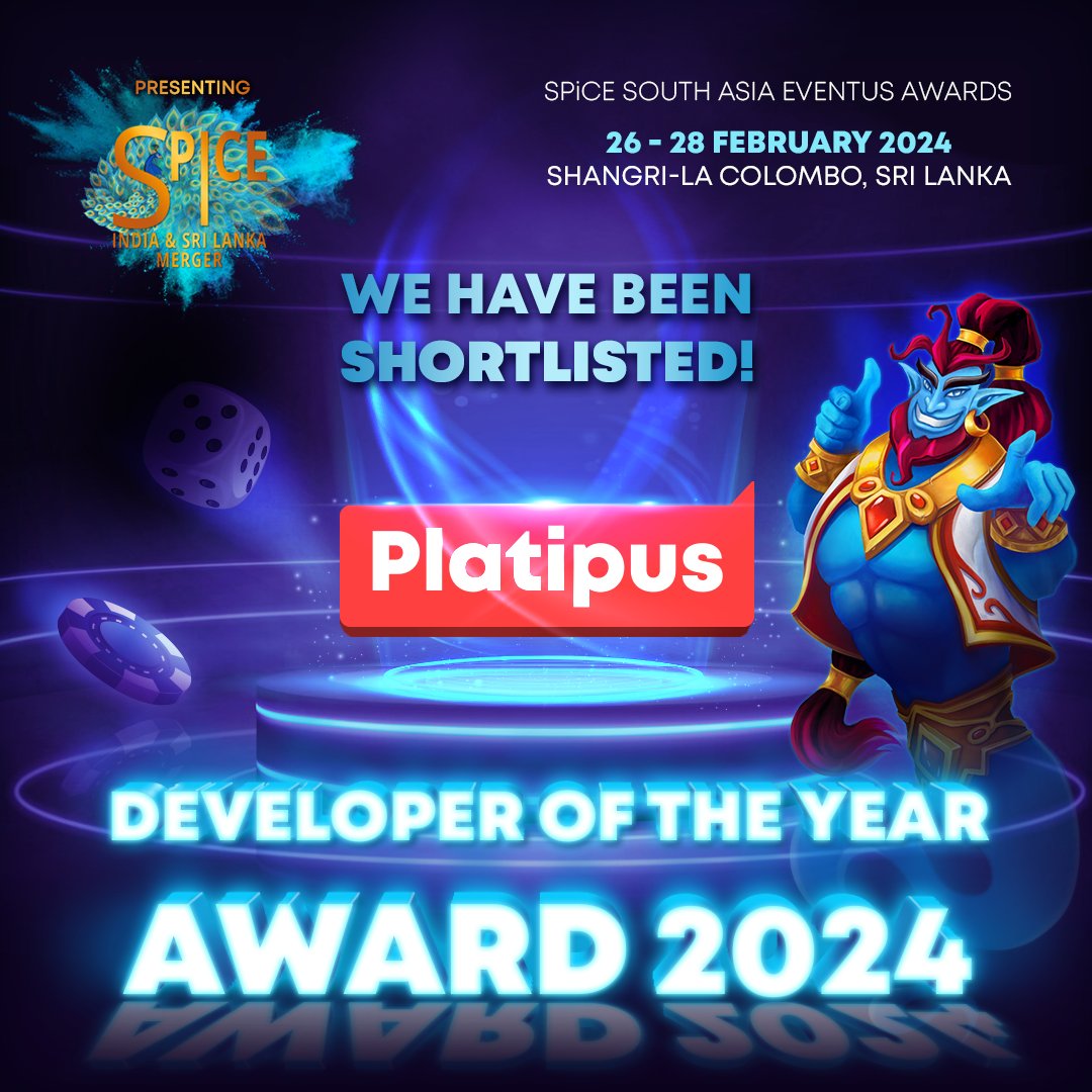 PlatipusLtd's tweet image. Platipus has been shortlisted as DEVELOPER OF THE YEAR at SPICE India and Shri Lanka 🎉 

#platipus #developeroftheyear #spiceasia