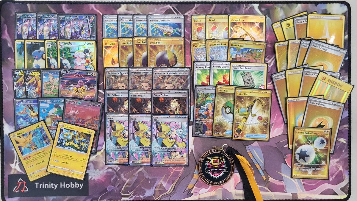 GonQ_'s tweet photo. 4th out of 47 by some miracle

R1- W vs arc vulpix
R2- W vs pidgey zard
R3- W vs lost box kyogre
R4- L vs lugia 
R5-W vs gardy (vip)
R6 - ID 
Top 8
WW vs lugia 
Top 4 
LWL vs mirror

The Deck carried me through games. Not so mid, miraidon. https://t.co/Vis5ULFxR2