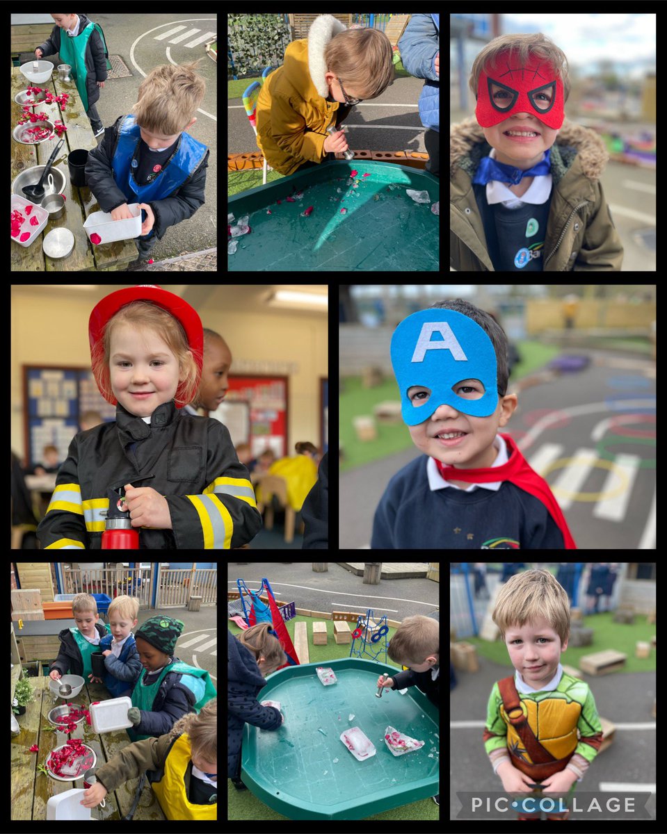 We have had a very busy Monday in Reception. In Literacy, we looked at the start of our superhero poem. We then had lots of fun dressing up. 
This afternoon, we looked at ice and how it melts. We used different items to melt the ice. 😊 <a href="/BarntonMrsF/">Mrs Fisher</a> <a href="/BarntonMissR/">Miss Rutter</a>