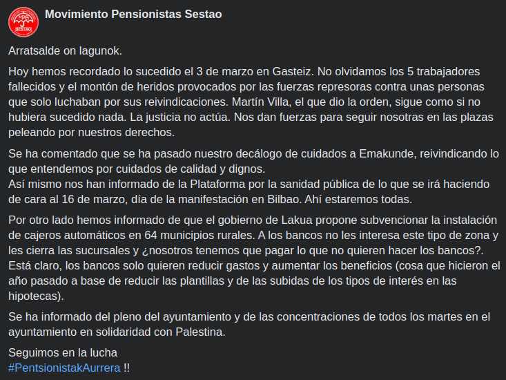 Movimiento Pensionistas Sestao tweet media