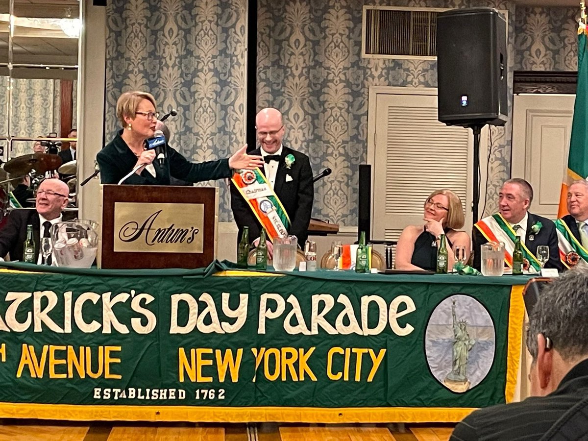 Grateful to attend the 2024 Grand Marshal and Aides Installation Reception in Queens, honoring the aides and Grand Marshal Margret Timoney for the historic 263rd New York City St. Patrick's Day Parade. Thank you to the Parade Committee for all the incredible work! 🍀