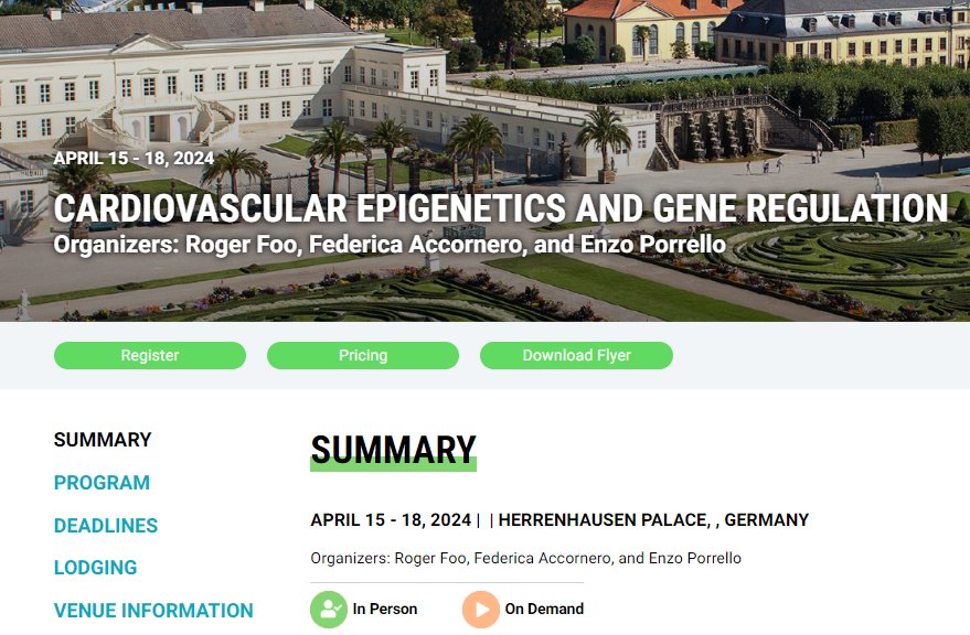 Submit your abstract by March 15 for the upcoming Keystone meeting on 'Cardiovascular Epigenetics and Gene Regulation' for the chance to be selected for a poster presentation alongside field leaders! Chaired by @rsyf2, Federica Accornero and @PorrelloER keystonesymposia.org/conferences/co…
