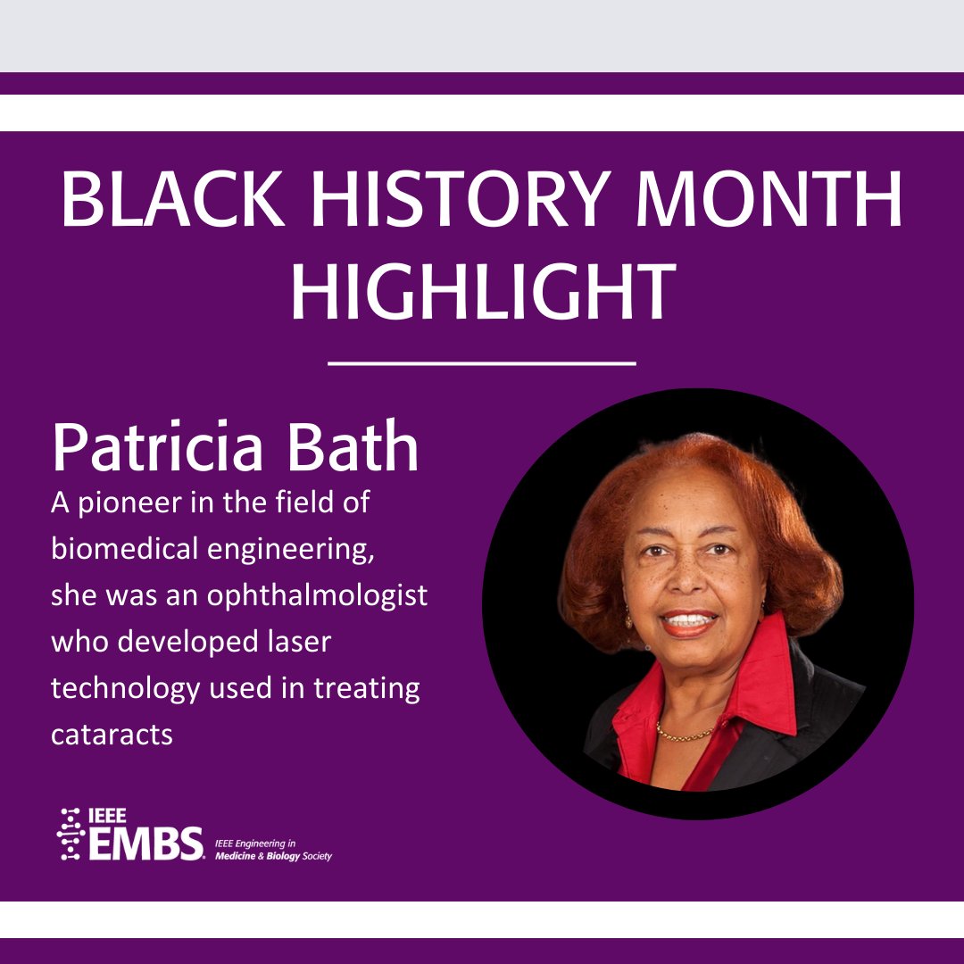 IEEEembs's tweet photo. In honor of #BlackHistoryMonth, we shine a spotlight on the remarkable achievements of Black #biomedicalengineers!
See others whom IEEE is recognizing during Black History Month at https://t.co/SwmWA1M2qx.
#BlackHistoryMonth #STEM #BiomedicalEngineering https://t.co/jMrbwRAAxv