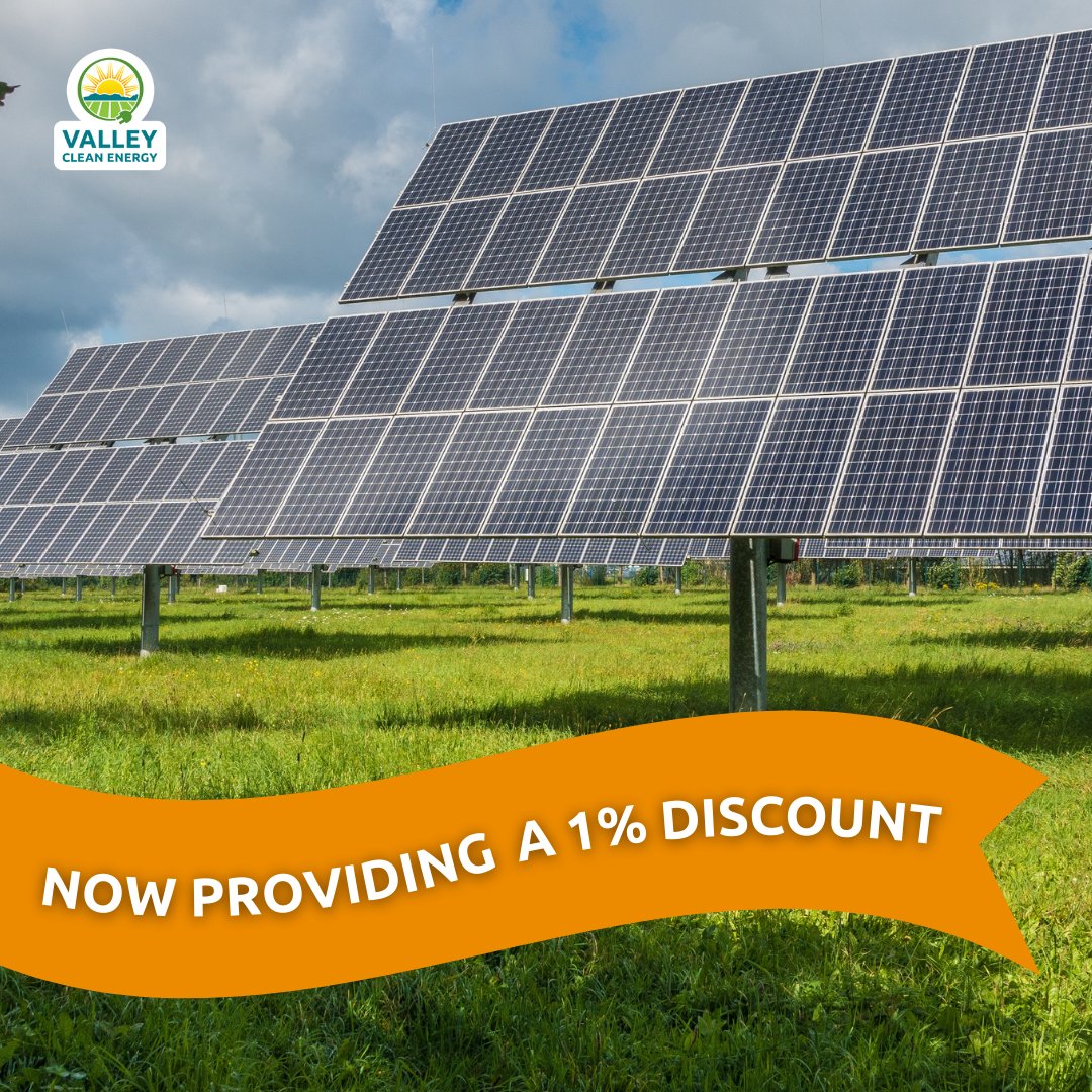 VCleanEnergy's tweet image. VCE is now providing a 1% discount compared to PG&amp;amp;E prices! Our CARE/ FERA and Medical Baseline customers will receive a 3.5% discount. No need to do anything, this discount will be automatically applied to  your next bill! zurl.co/seyp #LocalChoice #PeopleOverProfits