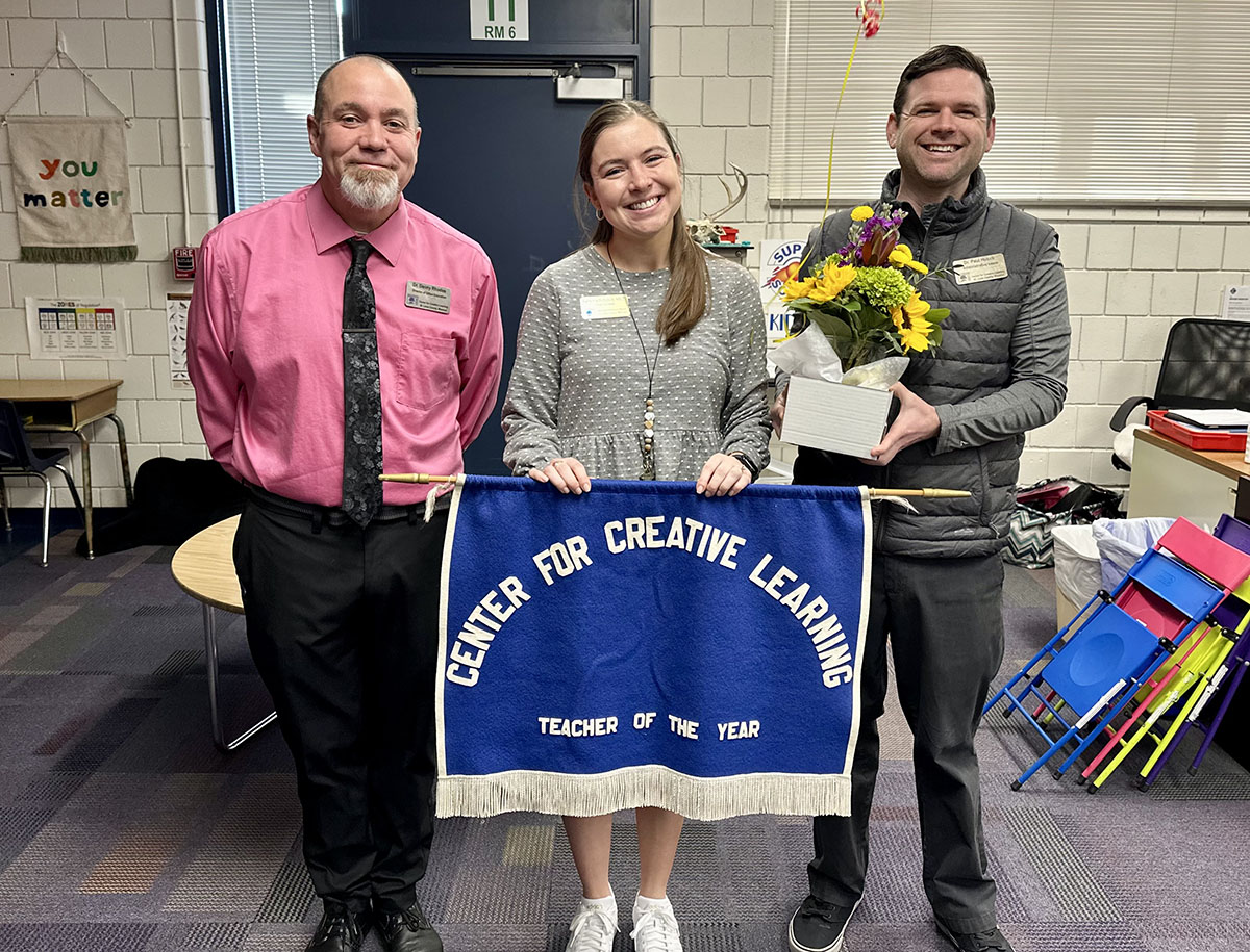 STEAM (Science, Technology, Engineering, Arts and Math) teacher Katherine Rottjakob has been named Teacher of the Year at the Center for Creative Learning!

"I wanted to positively impact young lives by nurturing their intellectual curiosity," she said. <a href="/rockwoodschools/">Rockwood School Dist</a>
