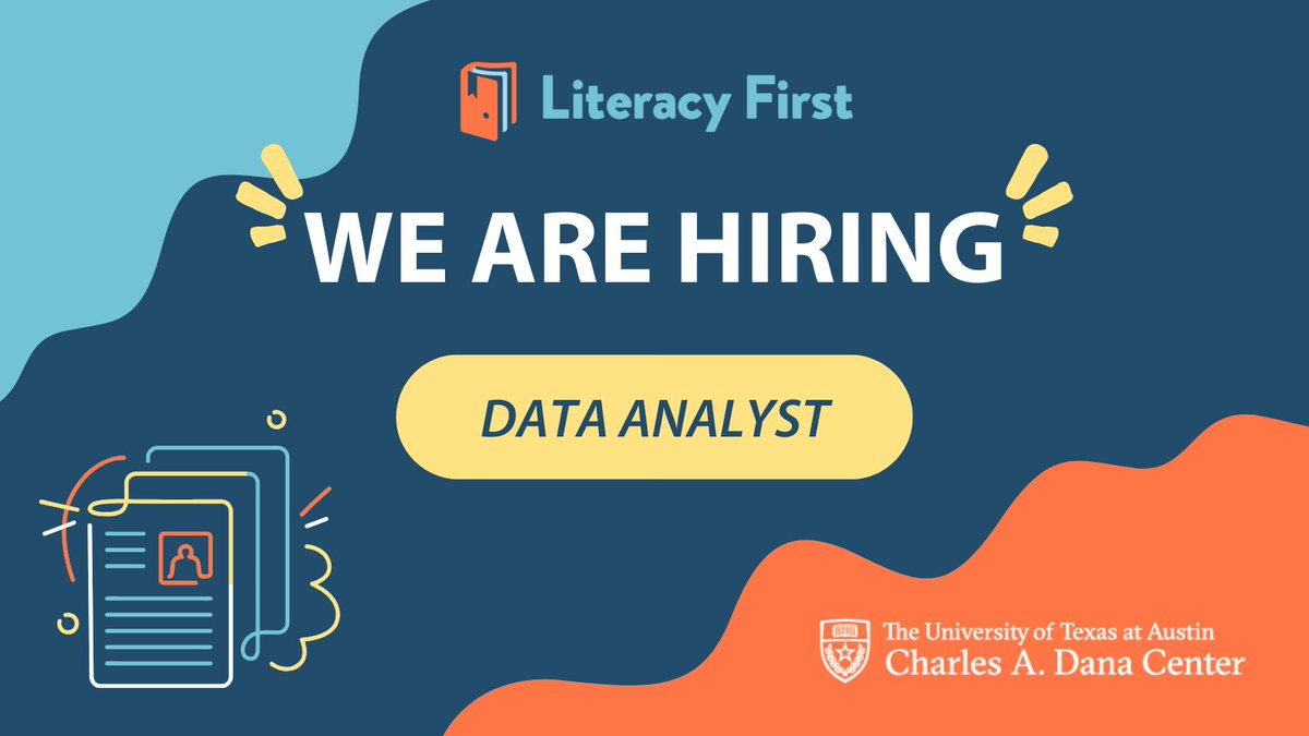 We are accepting applications for a Data Analyst position! This role maintains the Literacy First data system and performs data collection and analysis on student progress toward reading skills goals. Learn more and apply here: ow.ly/8SGb50QHltm #WereHiring #ATXJobs