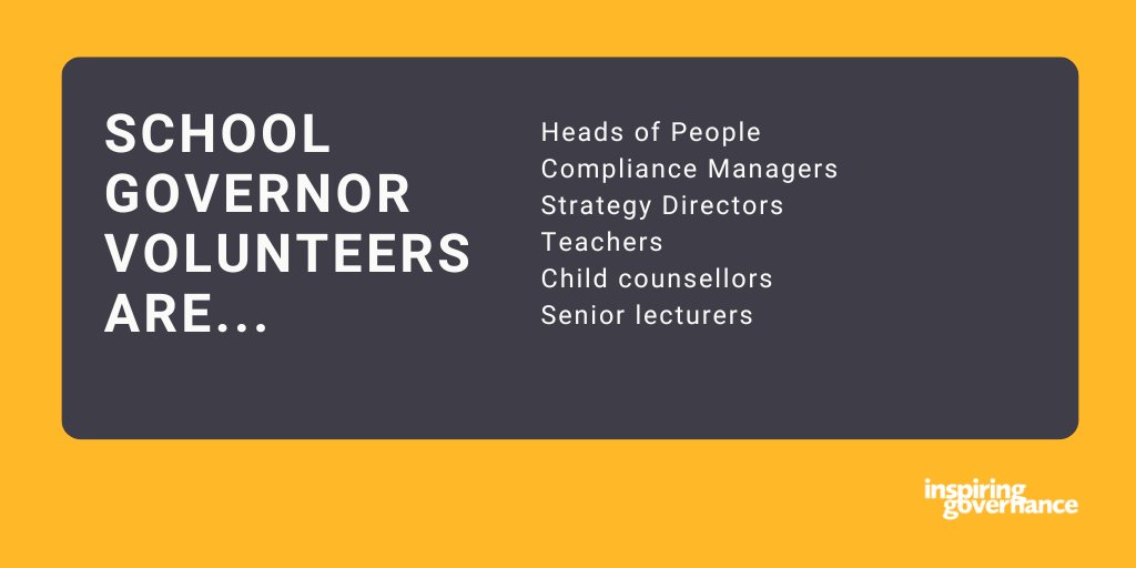 Over the last five days we've seen HR professionals teachers, strategy directors & compliance managers sign up to our volunteer database, all interested in giving their time, skills and experiences to support schools as governors. ✨ Find out more ⬇ inspiringgovernance.org/volunteers/