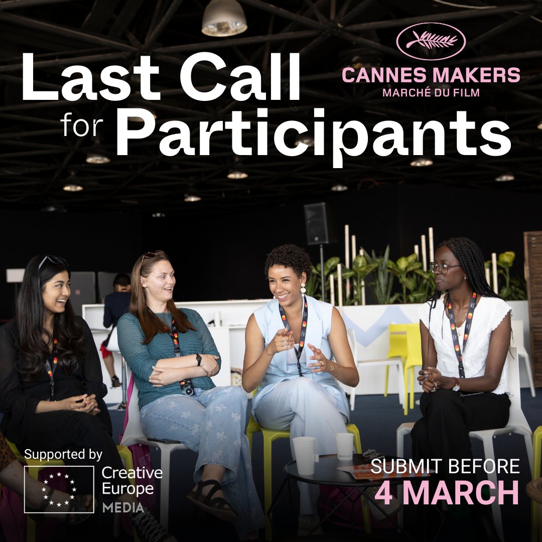 🎬 Calling all young film professionals under 30! 🌟 There’s ONE WEEK LEFT to apply for our 2nd #CannesMakers training &amp; mentoring program. If you’re interested in international sales &amp; distribution, apply now before 4 March! Details here ➡️ i.mtr.cool/fbcefvkevx