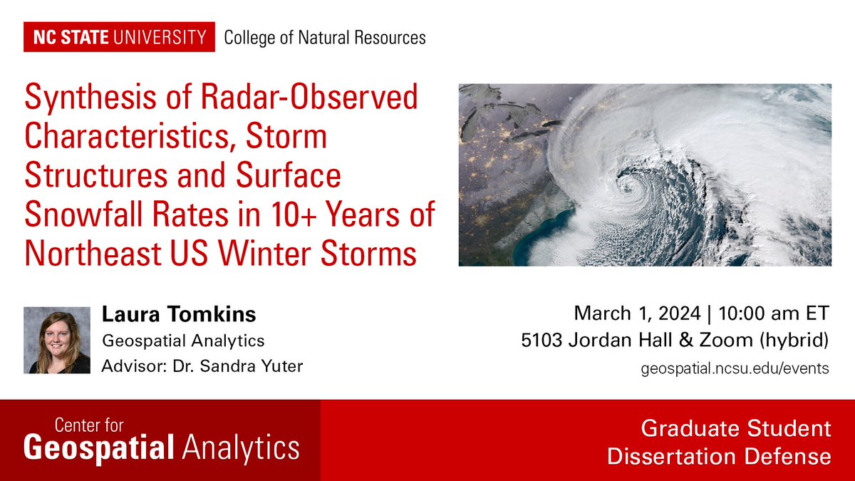 Join us in person or on Zoom this Friday for Laura Tomkins' (<a href="/lauratomkinsWX/">Laura Tomkins</a>) public defense presentation! ow.ly/32uL50QHltO