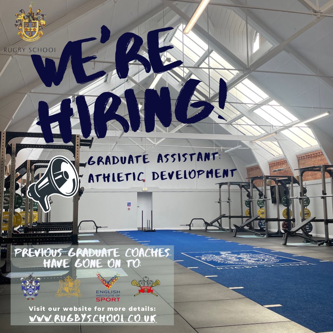 🚨Last week to apply for our Athletic Development Graduate Coaching Role! Closing date is the 4th March.

Accommodation 🏡
Coaching &amp; Programming Hours 💪
CPD Opportunities 📚