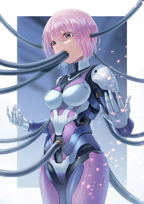 [Commission/依頼]  
Data Extraction mecha girl 
#commissions #commissionsopen #doodle 