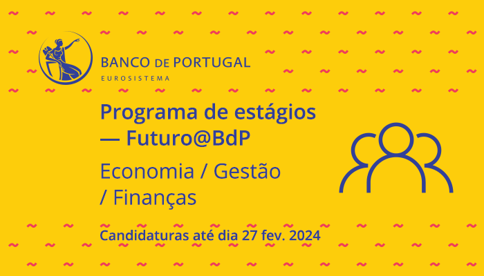 O <a href="/bancodeportugal/">Banco de Portugal</a> admite estagiários para integrarem o Programa de Estágios 2024 - Futuro@BdP nas áreas de Economia, Gestão e Finanças. Candidaturas terminam já amanhã.

🔗tinyurl.com/mryeb9xd

#estágio #recrutamento