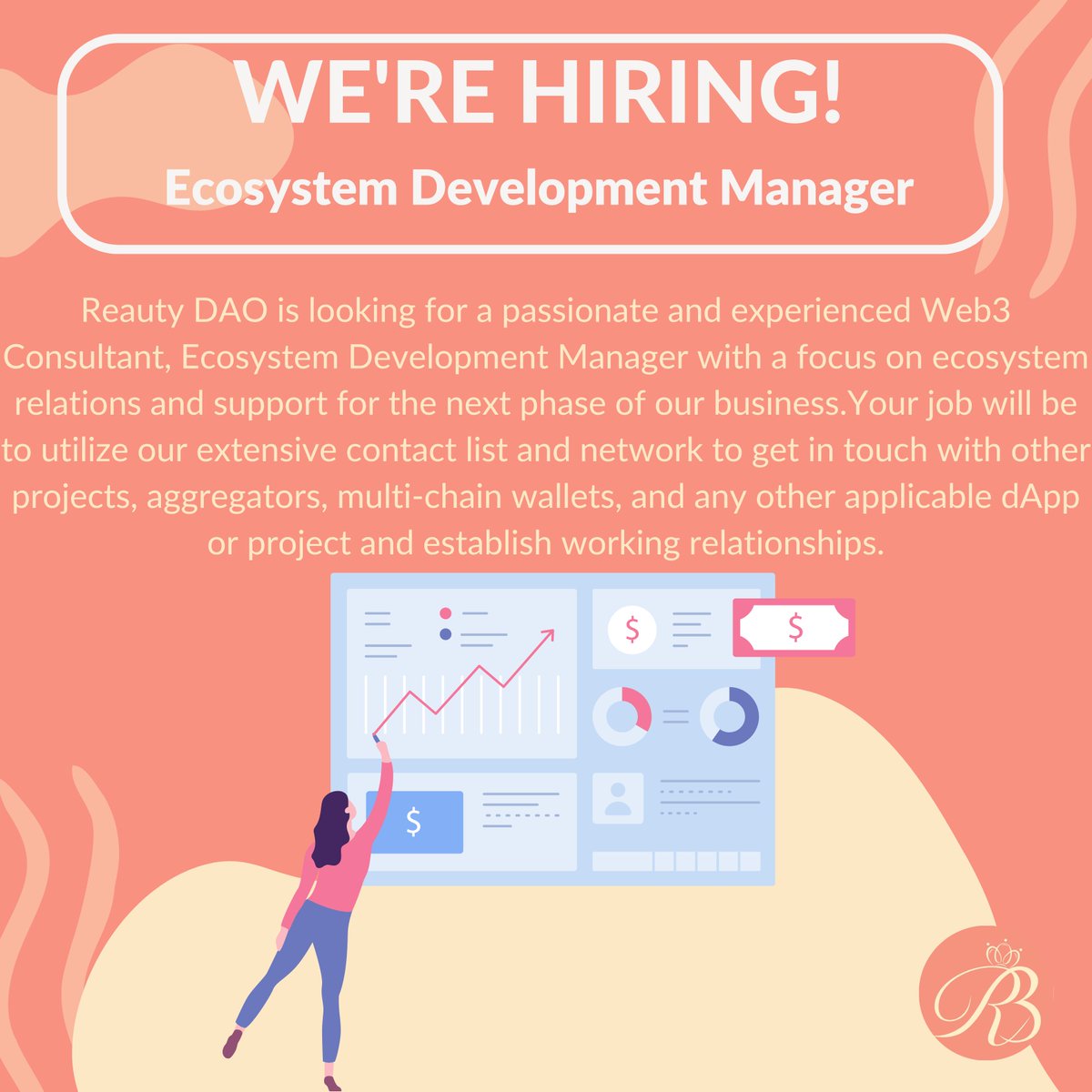 🚀 Join us on our blockchain journey! 📷 We're hiring a passionate Web3 Consultant &amp; Ecosystem Development Manager to build connections with projects, aggregators, and more. 📷#hiring #Web3 #blockchain #EcosystemManager