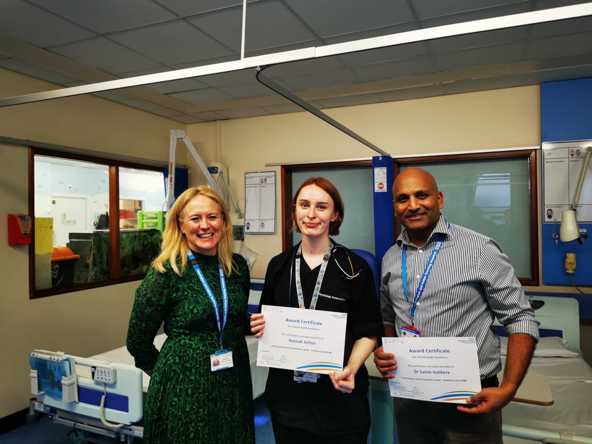 Huge well done to Hannah & Dr Hulikere for the excellent audit & continually striving for improvements in children’s care. ⁦@SatishHulikere⁩ ⁦@JillTomlinson13⁩ Thank you for all that you do