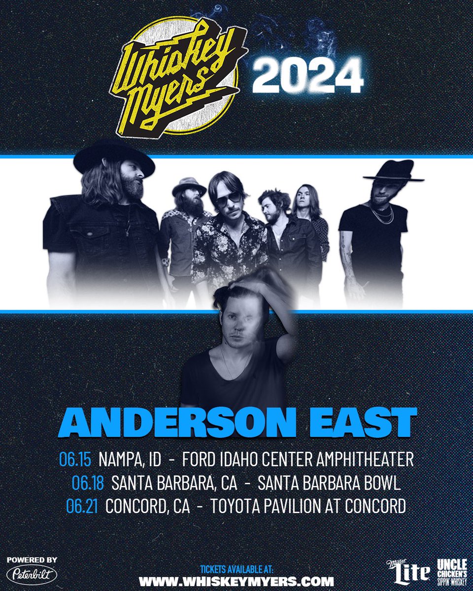 Thrilled to be joining <a href="/whiskeymyers/">Whiskey Myers</a> on stage this summer. See you there!