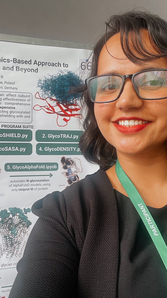 Also presented #glycoshield with a splash of neurobiology, all the way from our #DioscuriCentre in Kraków. If you’re in @jncasr for #MD60 do stop by at Poster No. 66 for a chat over samosa and chai! ☕️ @BioPhysMatt @NCN_PL @MCB_UJ @JagiellonskiUni @MPIbp