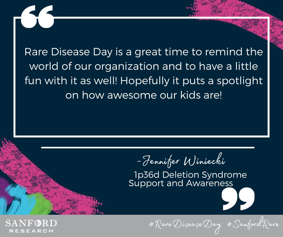 Jennifer W with 1p36 Deletion Support &amp; Awareness, tells us what Rare Disease Day means to her.....
#SanfordRare #RareDiseaseDay