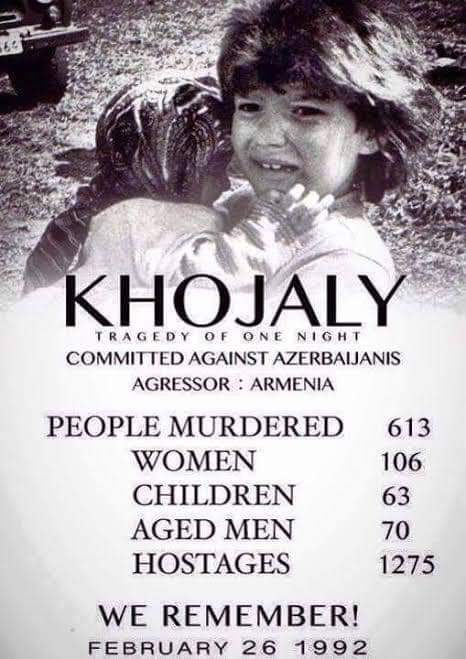 #KhojalyMassacre #TodayInHistory
#Khojaly #genocide