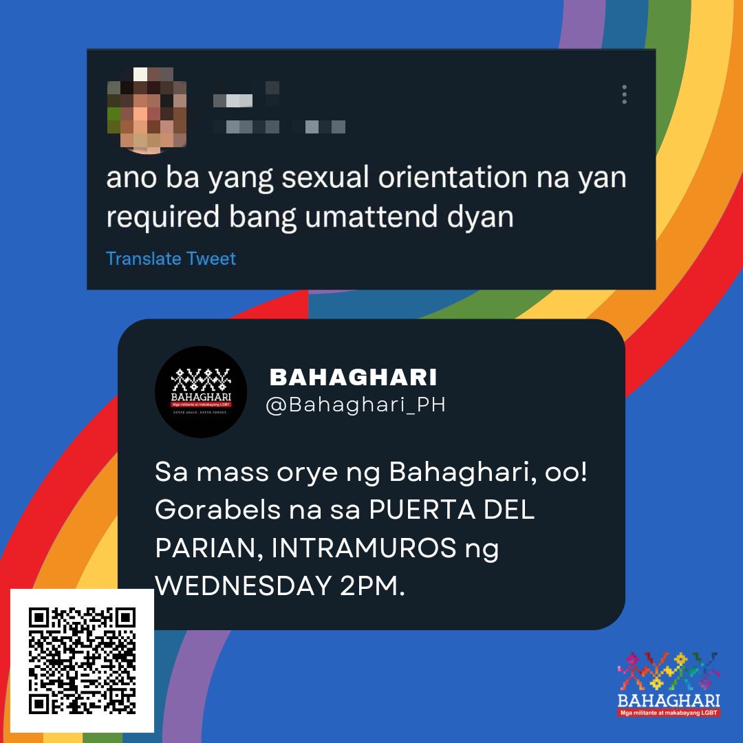 required ang attendance ng mga bading sa MASS ORIENTATION para sa susunod malaman na natin ano ba yang sexual orientation na yan!!!! gora na tayiz, mga accla! 📍 PUERTA DEL PARIAN, INTRAMUROS 🗓️ WEDNESDAY, 2PM register nalang kayo ganoin forms.gle/zS7L7SkNHN7jXH…