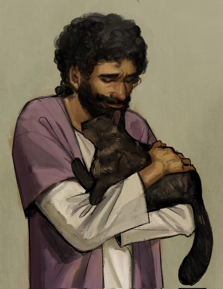 「The Jesus and cat saga continues \o/ I e」|Wolfyのイラスト