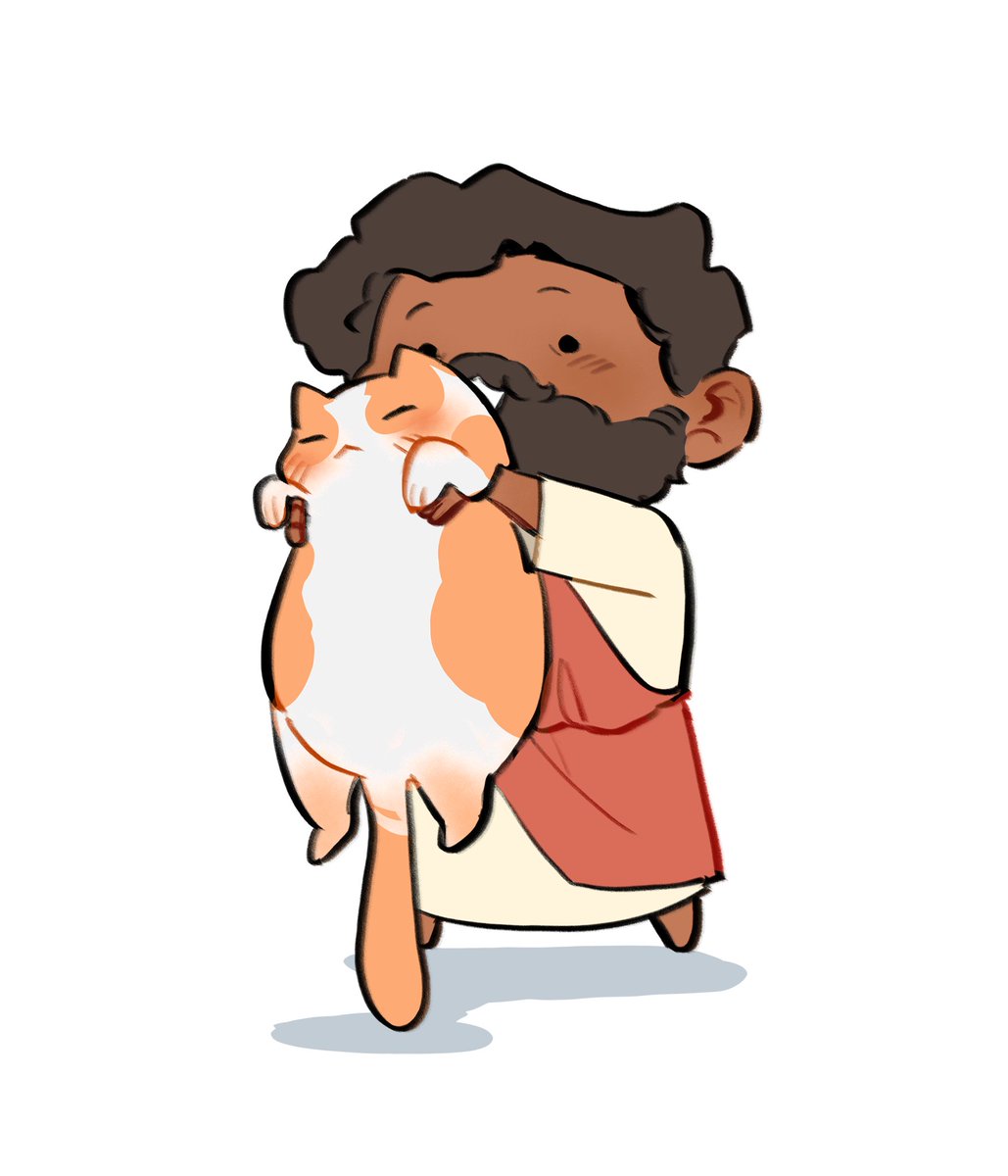 「The Jesus and cat saga continues \o/ I e」|Wolfyのイラスト