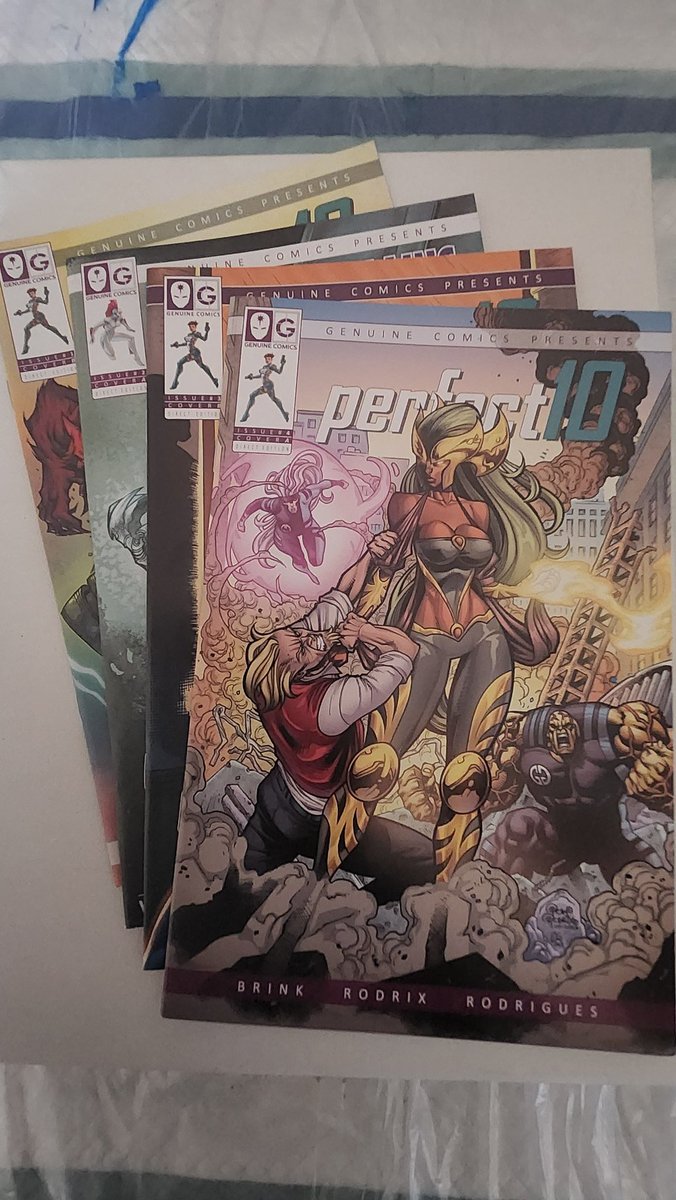 #indiecomics in the Mail 
Perfect 10 #issue1 - #issue4
By
@GenuineComics 
#comics #comicsgate #ironage #comicbook #ComicArt #writer #artists #sciencefiction #book #books #story #crowdfunding #indiebooks #series #collection #publishing #Paperback #floppy