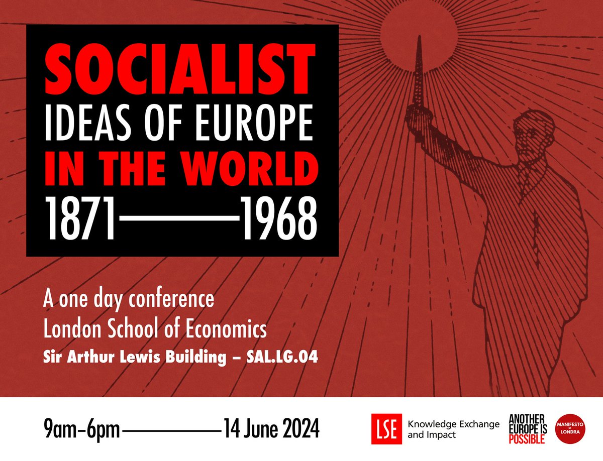I am delighted to announce the CfP for the Conference on Socialist Ideas of Europe in the World. We invite submissions from people inside and outside academia. It will be held on June 14th at LSE, and the submission of abstracts is open until March 31st socialistideasconference.wordpress.com