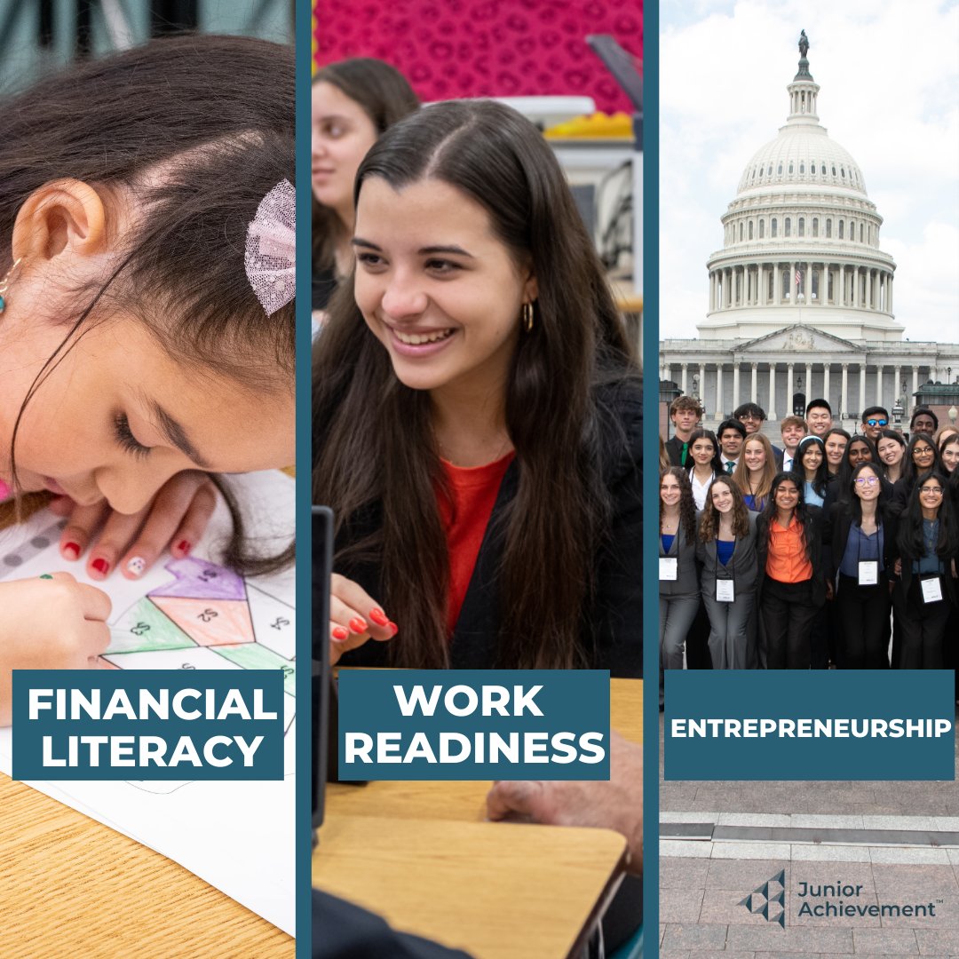 Unlock potential with Junior Achievement! Our three pillars help shape students into confident and capable individuals prepared for future challenges. 🌟 Join the journey to build brighter futures! 
 #BoundlessPossibility #Education🚀