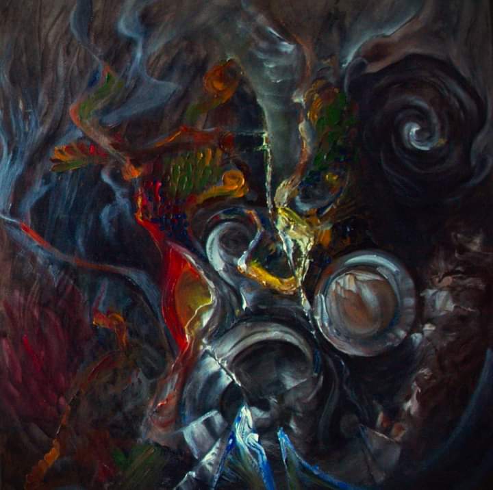 In the slums of textures and indescribable forms 
.
.
.
#salamandra_artworks #darkart #abstractart #oilpainting #contemporaryart #modernart #NFT #NFTCommunity #NFTartist
