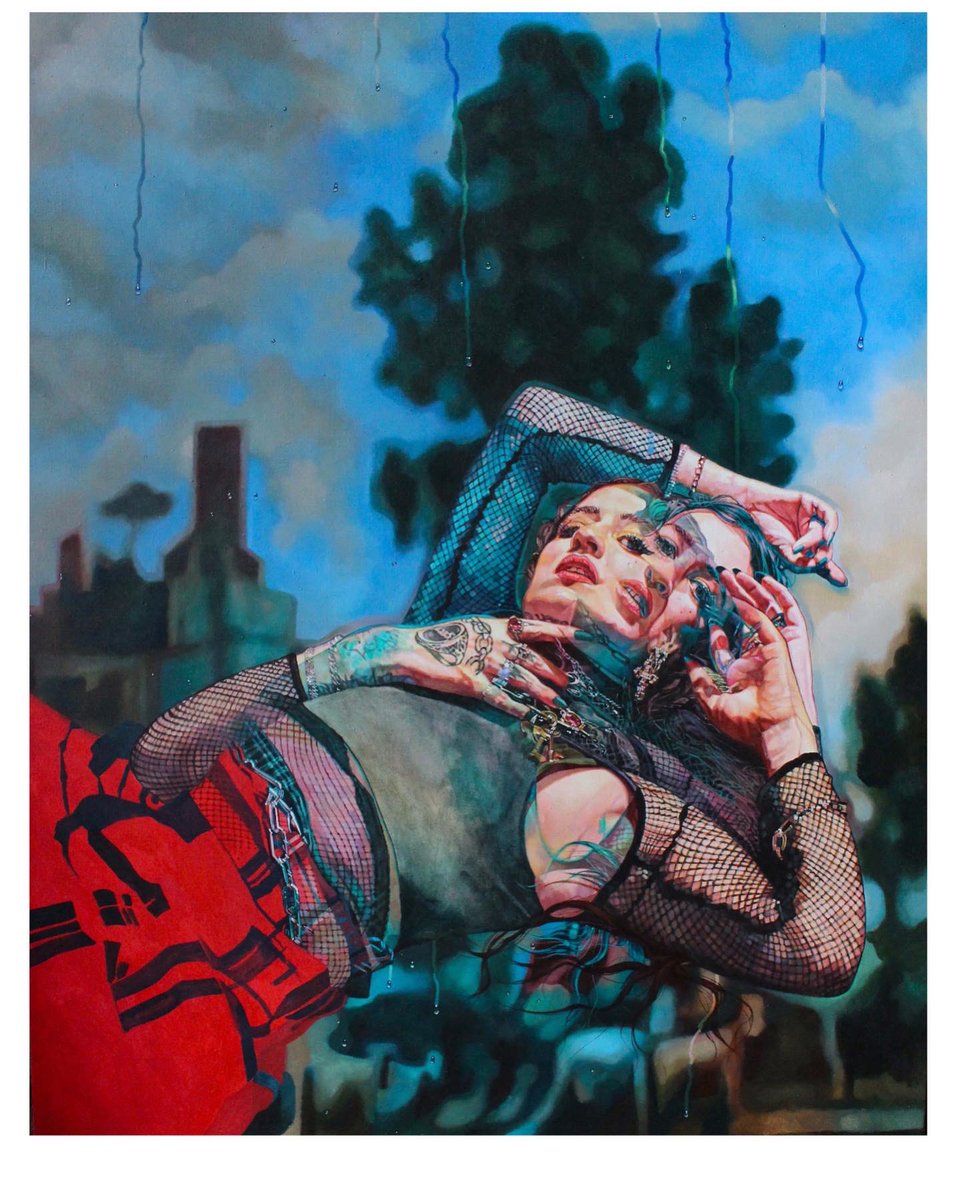 SarahMuirhead1's tweet photo. Queen Velveteen, acrylic on linen,80x65cm.the versions of people I keep in my head. @BeautifulBzarre @ElephantMag  @_TheWhitechapel @Tate @friezeofficial https://t.co/yB2xvMJDHi