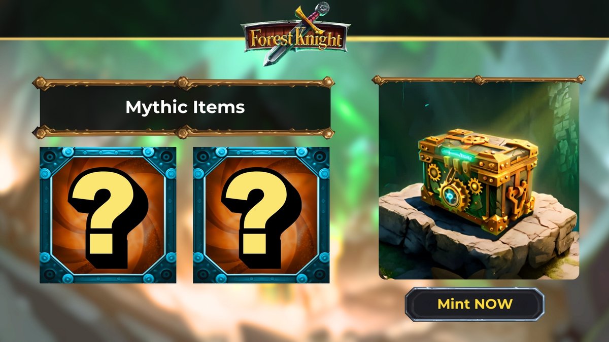 ForestKnight_io's tweet image. Are you ready for the upcoming Mythic items?🔥

Mint your chest now: opensea.io/collection/for…

Will only be dropped from the Expansion chests and never again!

Don't miss out!