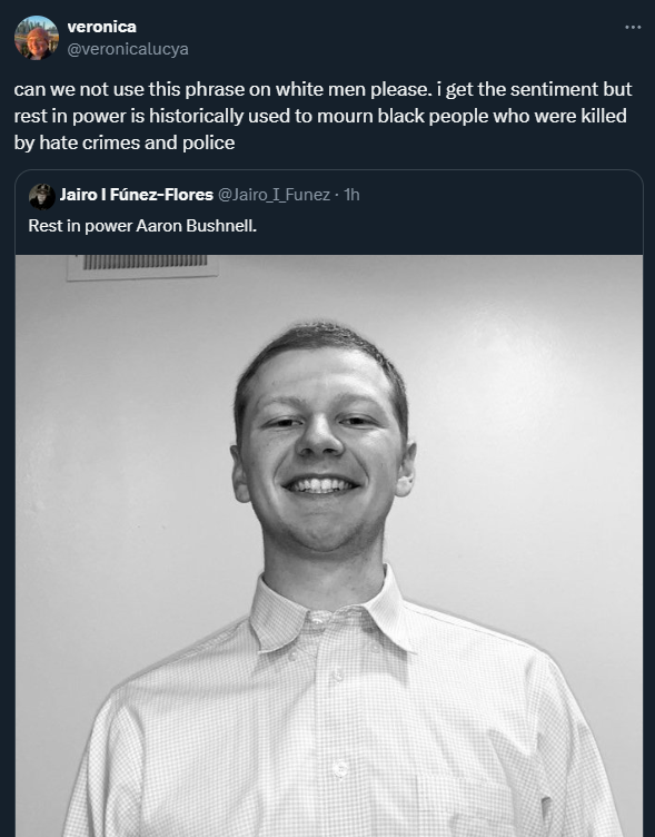 White man literally burns himself alive for Palestine and leftists still hate him for being white.