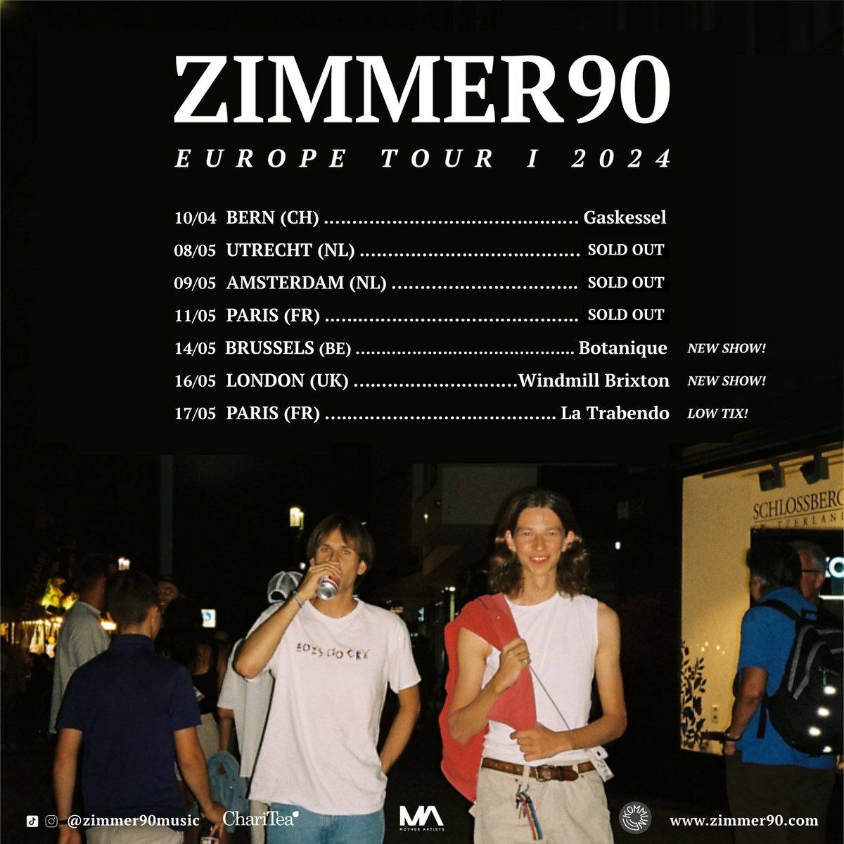 Announcing the UK debut show for German alt.pop sensations @zimmer90music on 16 May. Tickets go on sale this Wednesday at 10am and are expected to fly out.