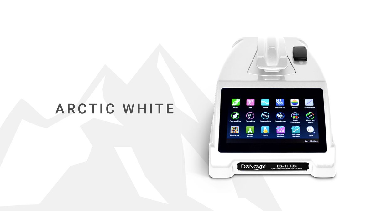 DeNovix's tweet image. Your research stands out—and your research equipment should, too!  

We offer our DS-11 Series #Spectrophotometer / #Fluorometer in four colors:
🌊 Brazilian Blue 
🔥 Fire Red 
❄️ Arctic White 
🩶 Tungsten Silver

Learn more: buff.ly/3H3Mqqr