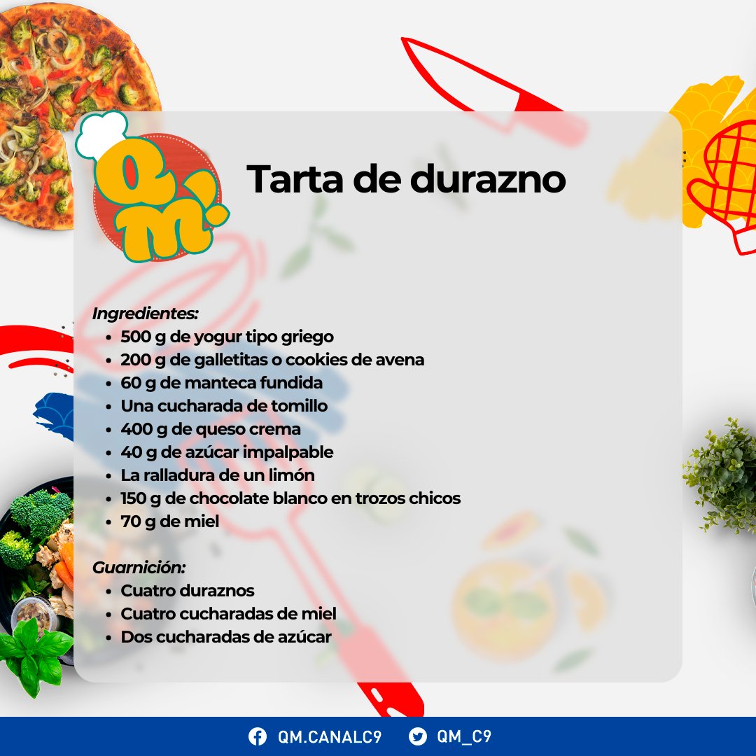 #QuéMañana | Guardá esta #Receta 👩‍🍳 para cuando quieras comer algo BIEN RICO 😉🤤. ¿No es pura tentación esta #Tarta de #Durazno 🍑? Mirá el paso a paso en ElNueve.com.ar 👉 #QueMañana 🍴