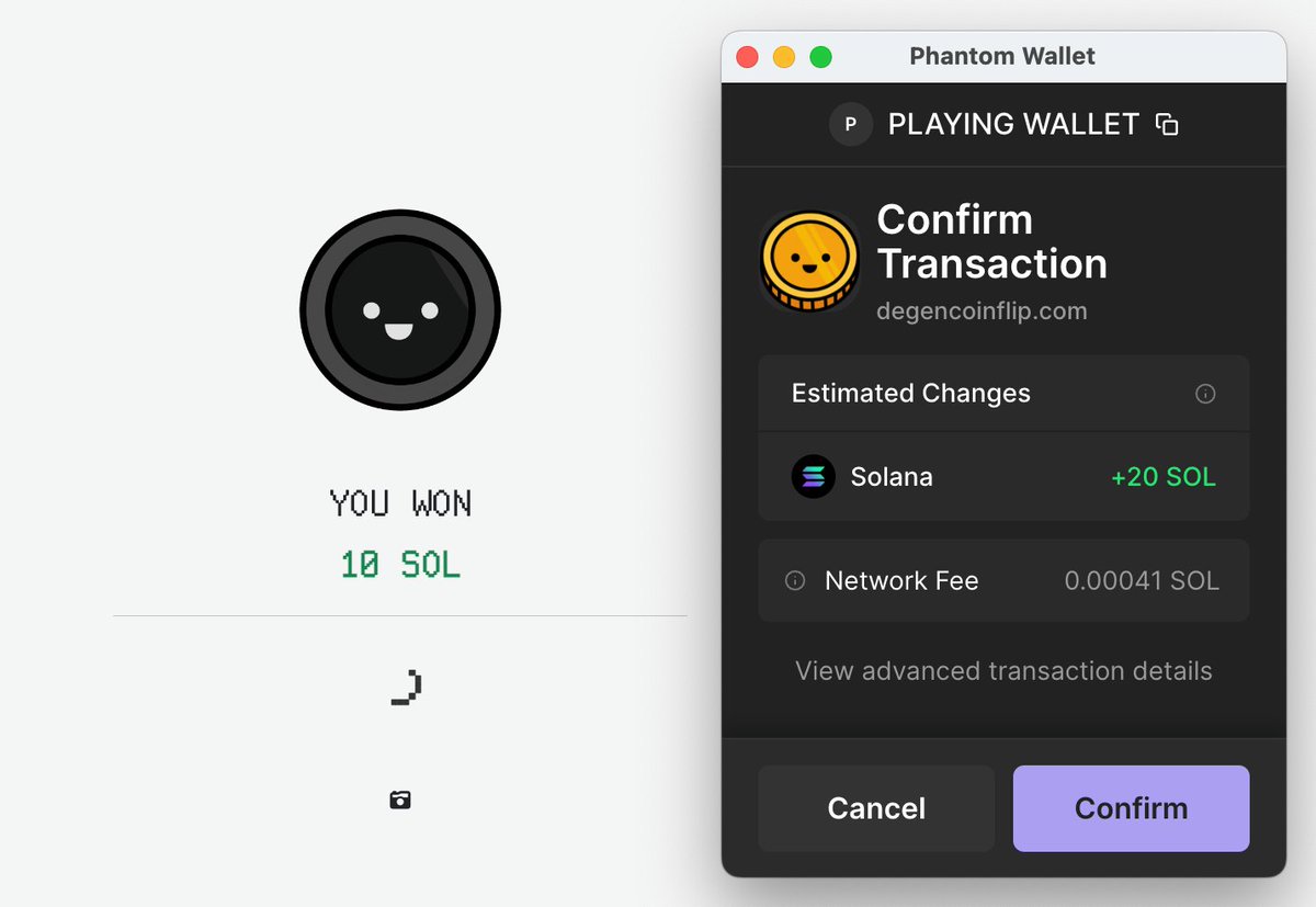 Degen Coin Flip tweet media