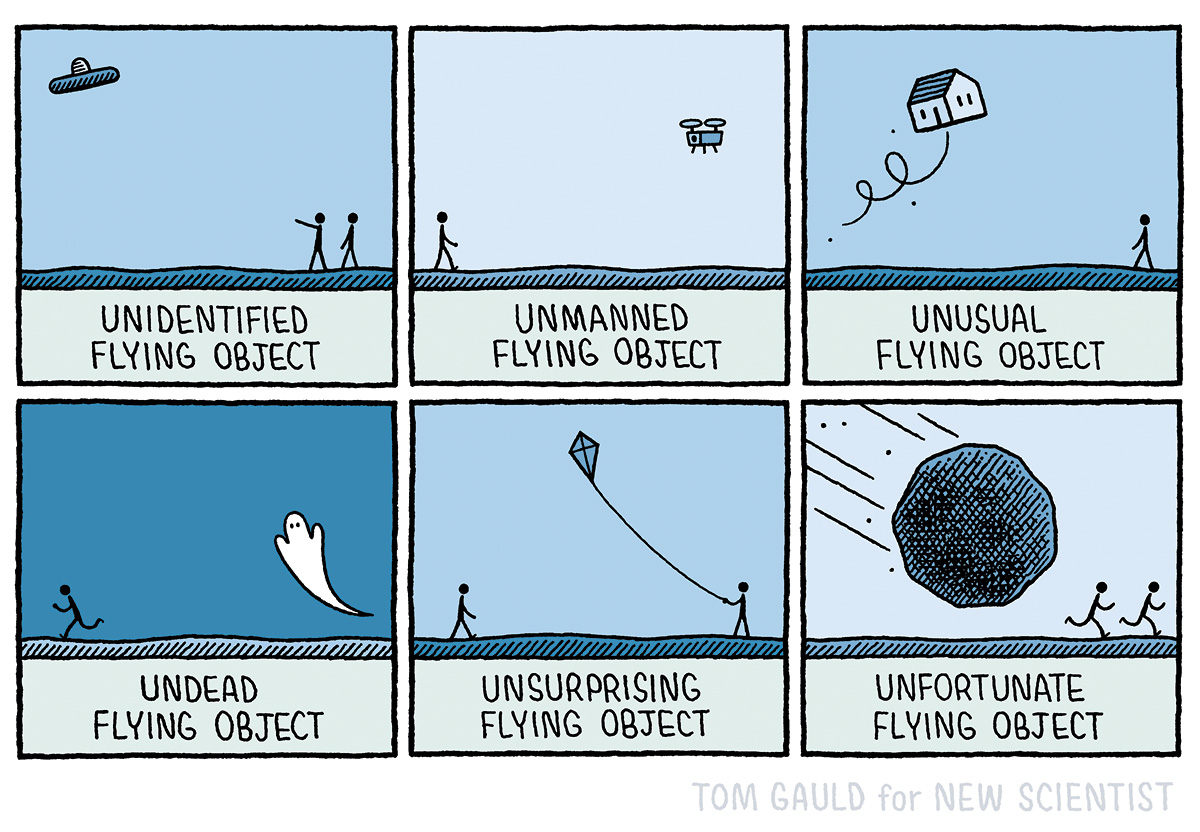 Flying Objects. A recent cartoon for @newscientist