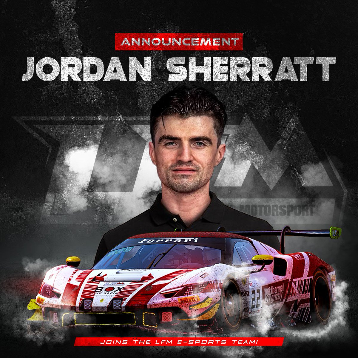Low Fuel Motorsport (@lfmotorsport) on Twitter photo We are very happy to announce the newest member of the LFM eSports sim racing team, Jordan Sherratt will join our team.
We are excited to see what our sim racing team can do with this world class addition.
The first challenge for <a href="/jsherratt37/">Jordan Sherratt</a> in the LFM team is coming up this We are very happy to announce the newest member of the LFM eSports sim racing team, Jordan Sherratt will join our team.
We are excited to see what our sim racing team can do with this world class addition.
The first challenge for <a href="/jsherratt37/">Jordan Sherratt</a> in the LFM team is coming up this