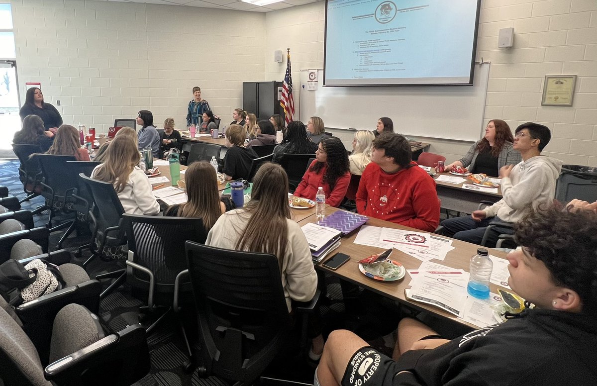 Excited to have Mayor Michelle Blanton speak to our Superintendent’s Student Advisory Group-The T.E.A.M! #studentvoice #leadership