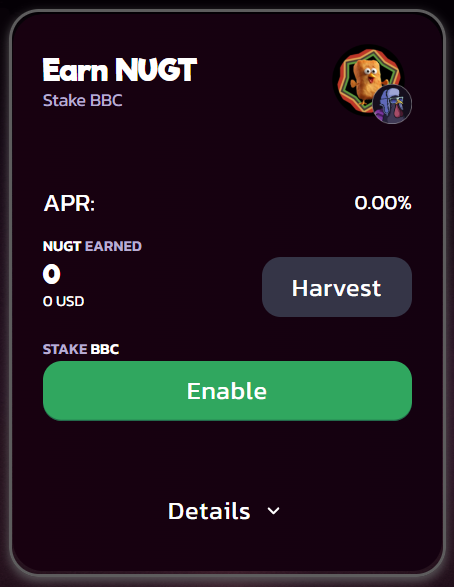 NUGTcoin's tweet photo. You can now stake $BBC to earn free $NUGT at @9inch_io 

🫵🫴https://t.co/T7wRj13viE

#PulseChain https://t.co/aS7y51WWuX