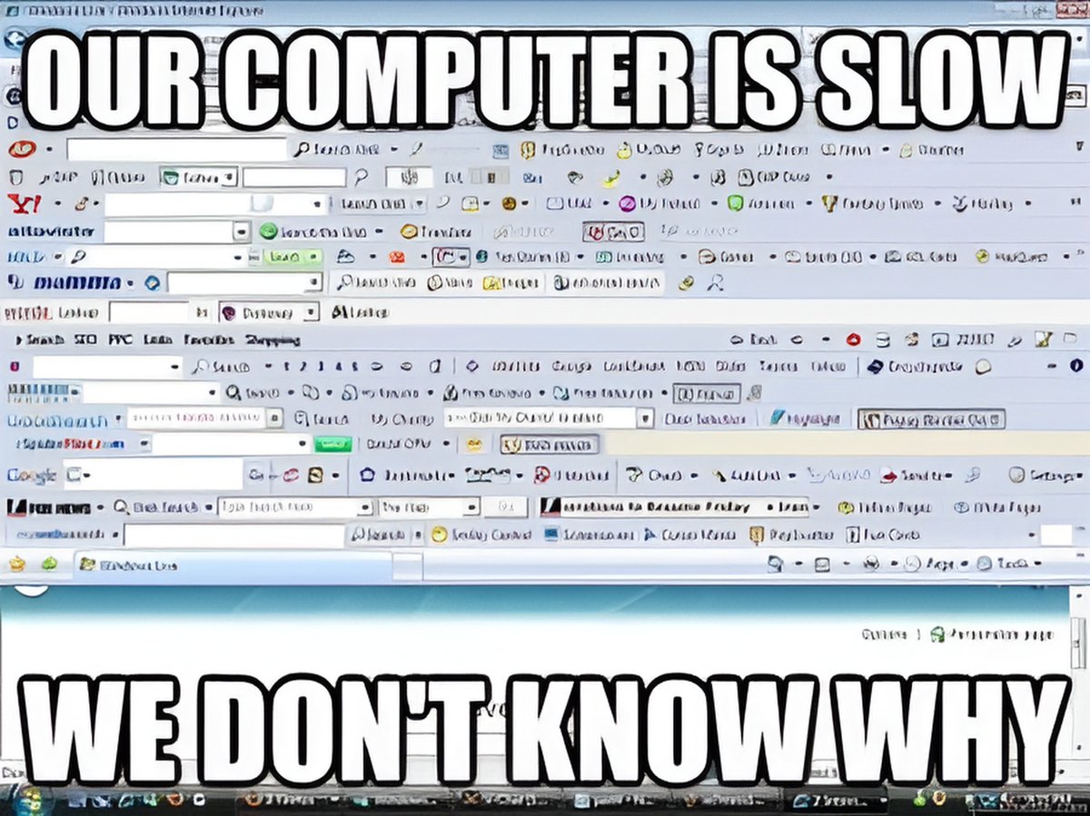 GigaSystemsInc's tweet image. While using all those toolbars &amp;amp; having multiple tabs open will most likely slow down your PC. What&apos;s important is that y&apos;all like this post if you remember all those toolbars? My favorite back in the day was Ask Jeeves. #toolbars #computers #internet #technology #it