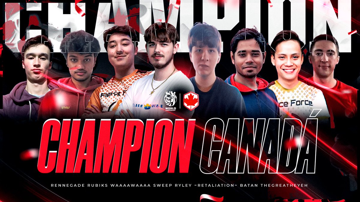 🔴 𝐖𝐎𝐑𝐋𝐃 𝐂𝐇𝐀𝐌𝐏𝐈𝐎𝐍 🏆🌐 THEY DID IT! THEY ARE WORLD CHAMPIONS! @Team_Canada_CR , after an incredible level throughout the competition, are celebrating because they are owners of the absolute supremacy 🔥! 🇨🇦 𝐎𝐅𝐅𝐈𝐂𝐈𝐀𝐋 𝐑𝐎𝐒𝐓𝐄𝐑: - @Rennegade_CR -…