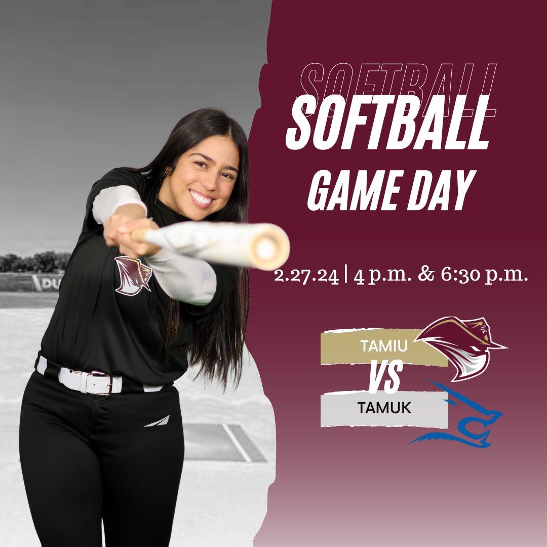 🥎GAME DAY vs. TAMUK🥎
 📍Kingsville, Texas
⏰4p.m. &amp; 6:30 p.m.
💻 tinyurl.com/y4xtyd25
📈 tinyurl.com/3wztzce3
#dustem🤘