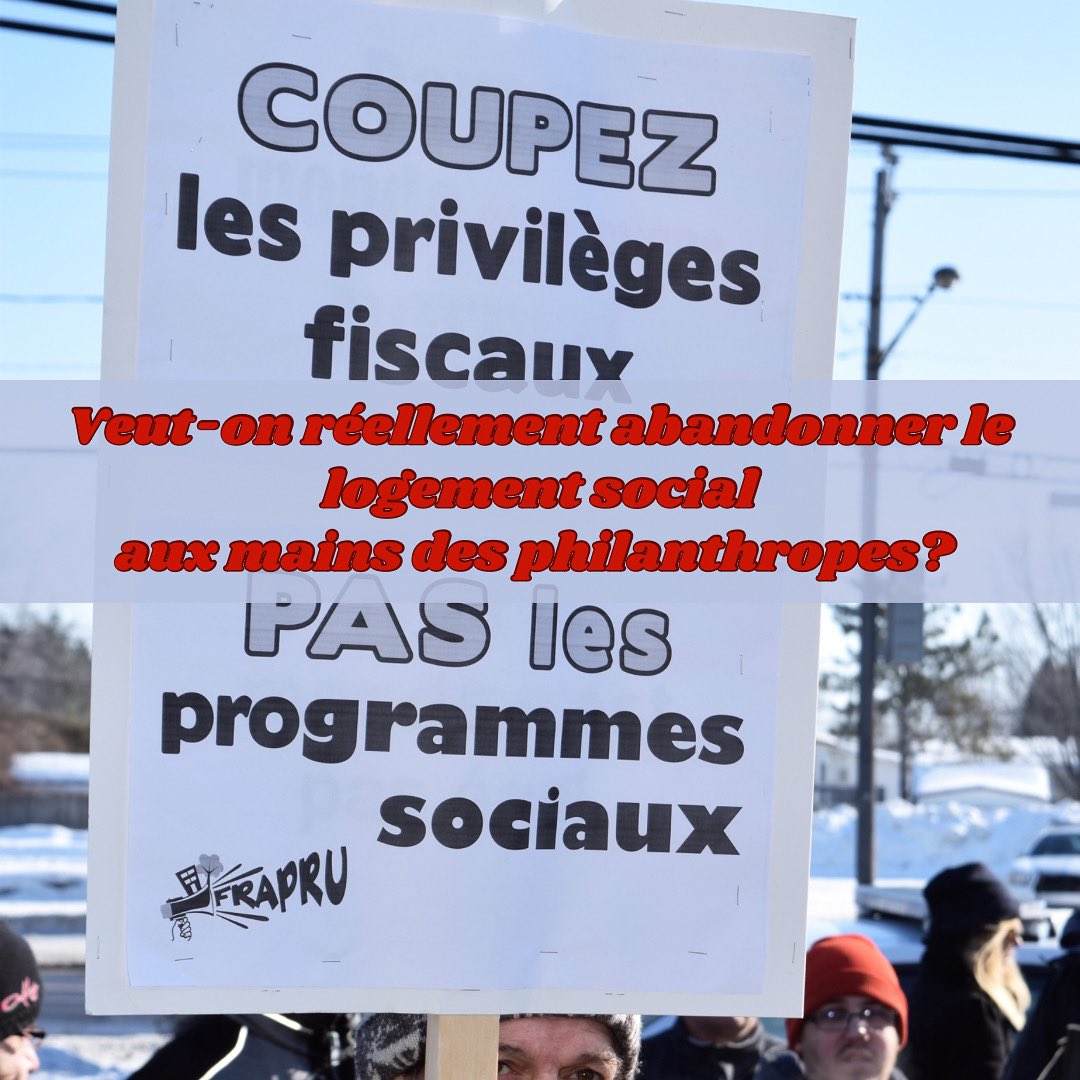 La fondation du président du Groupe Maurice prend en charge le développement de 1000 logements sociaux qu'il donnera ensuite à des offices d'habitation avec une contribution des gouvernements. Est-ce un modèle à suivre? NON. Voici pourquoi👉🏽 frapru.qc.ca/partenariat-av… #ppp #polqc