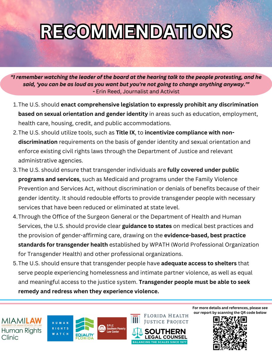 As we've mentioned in previous posts, the Clinic submitted a Shadow Report on Transgender Rights for last Fall's UN Human Rights Committee review of the United States under the ICCPR.